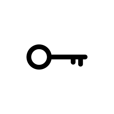 Key icon in flat style. Secret symbolのイラスト素材
