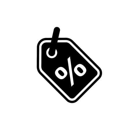 Discount icon in flat style. Sale symbolのイラスト素材
