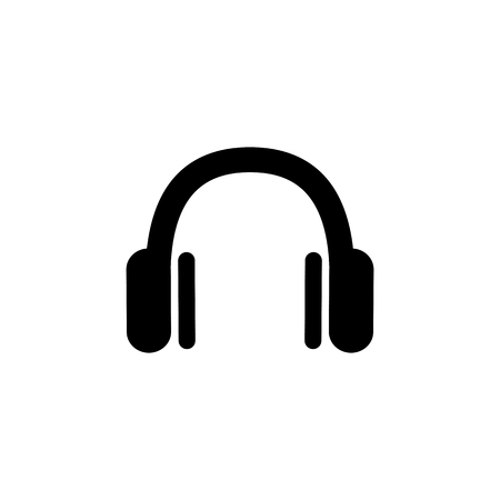 Headphones icon. Headset symbol. Abstract dj iconのイラスト素材