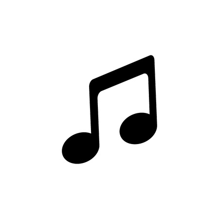 Music icon in flat style. Musical note iconのイラスト素材