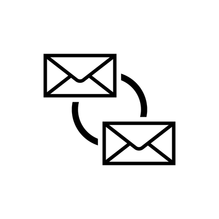Email synchronize Icon. Email sync symbolのイラスト素材