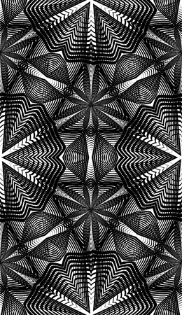 Seamless abstract line pattern in blackのイラスト素材