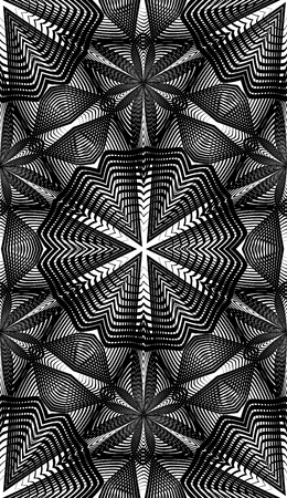 Seamless abstract line pattern in blackのイラスト素材