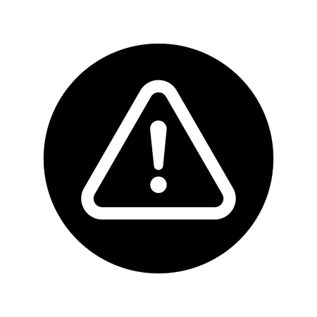 The attention icon in black circle. Danger symbolのイラスト素材