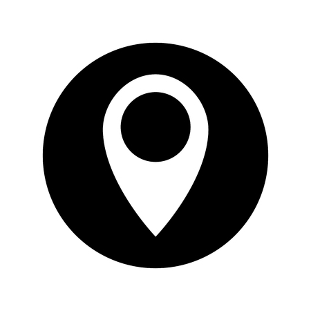 Location icon vector. Pin sign Isolated on whiteのイラスト素材