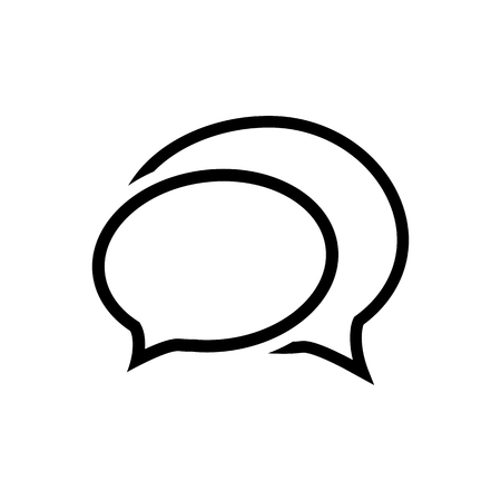 Talk icon, chat sign in flat style.のイラスト素材