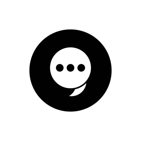 Chat Icon in circle. Communication chat bubbleのイラスト素材