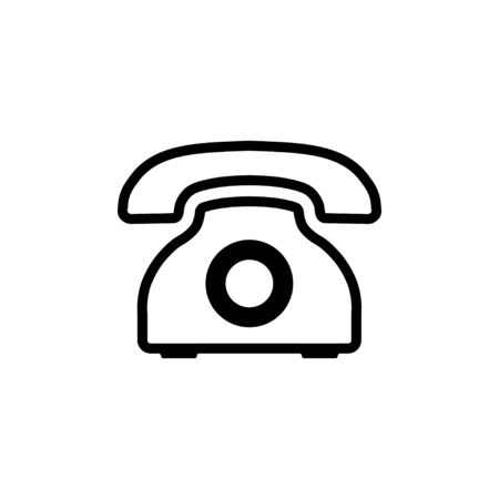 Line retro phone icon. Vector telephone symbol.のイラスト素材