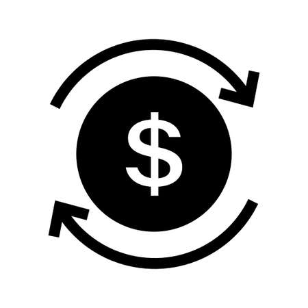 Money icon in flat style Cashback service concept.のイラスト素材