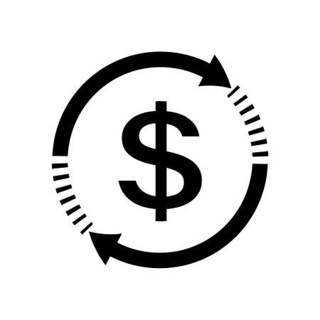 Cashback service concept. Money icon in flat styleのイラスト素材