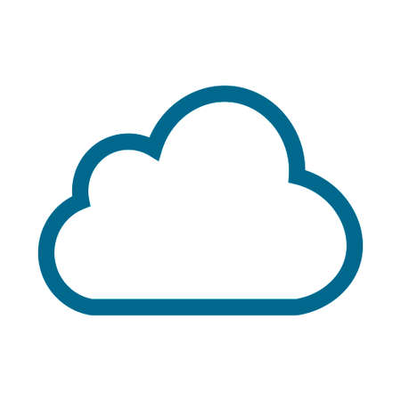 Cloud icon in flat style. Simple cloud symbolのイラスト素材