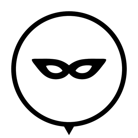 mask - black vector icon ; map pointerのイラスト素材