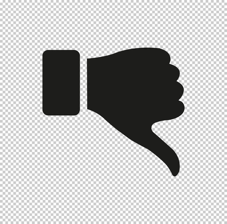 thumb down gesture  - black vector iconのイラスト素材