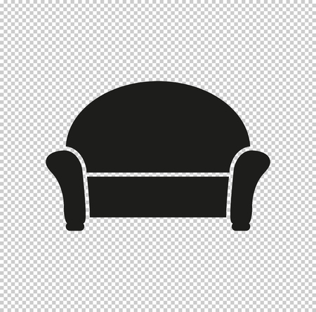 sofa -  black vector iconのイラスト素材