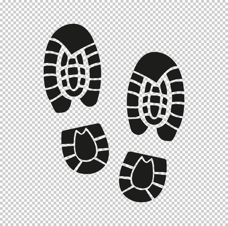 Shoe print -  black vector iconのイラスト素材