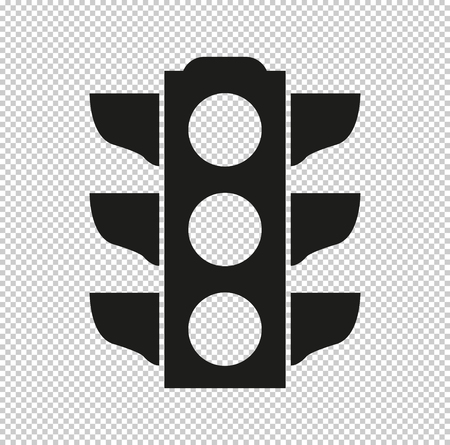 Traffic light signal  - black vector iconのイラスト素材