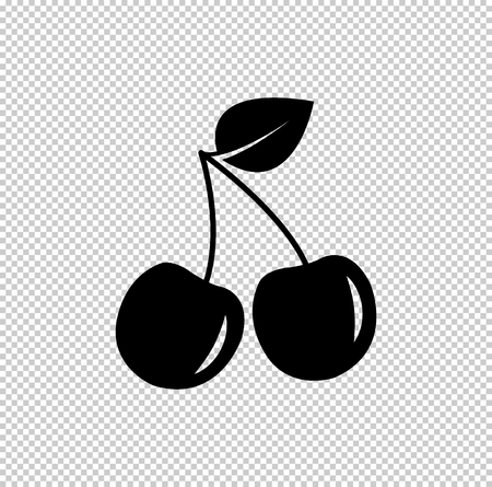 Cherry  - black vector iconのイラスト素材