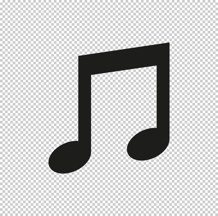 Musical note  - black vector iconのイラスト素材