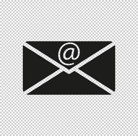 email  - black vector iconのイラスト素材