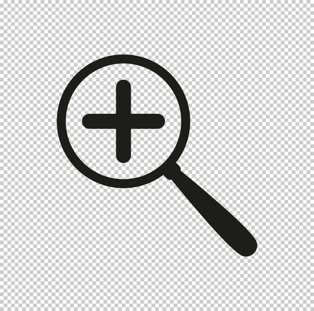 Zoom in  - black vector iconのイラスト素材