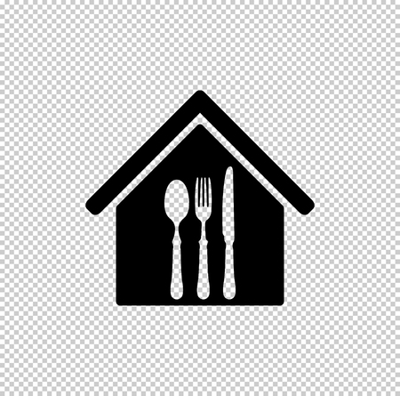 restaurant  - black vector iconのイラスト素材