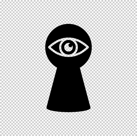 keyhole  - black vector iconのイラスト素材