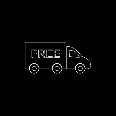 Truck  - white vector iconのイラスト素材