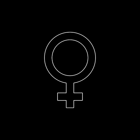 Female  - white vector iconのイラスト素材