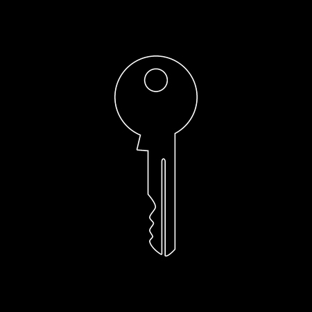 Key  - white vector iconのイラスト素材