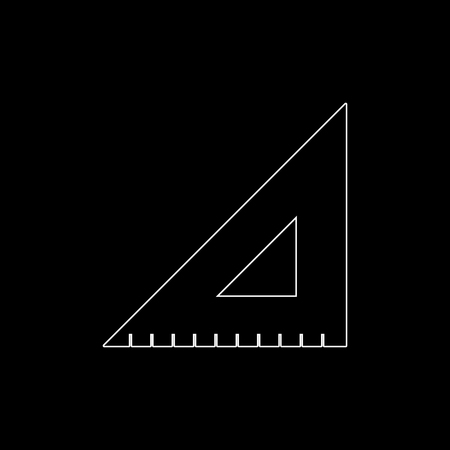 ruler instruments  - white vector iconのイラスト素材