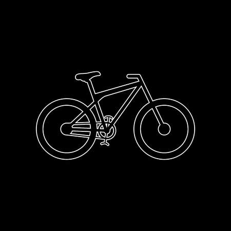bicycle  - white vector iconのイラスト素材