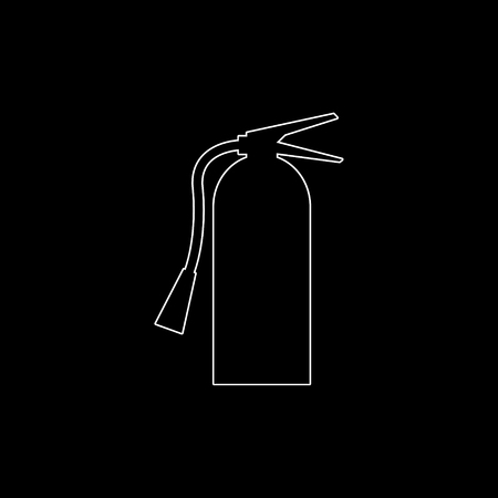 fire extinguisher symbol sign -  white vector iconのイラスト素材