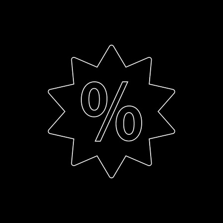 percent  - white vector iconのイラスト素材