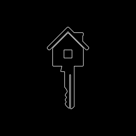 Key  - white vector iconのイラスト素材