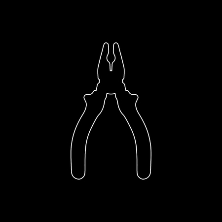 pliers -  white vector iconのイラスト素材