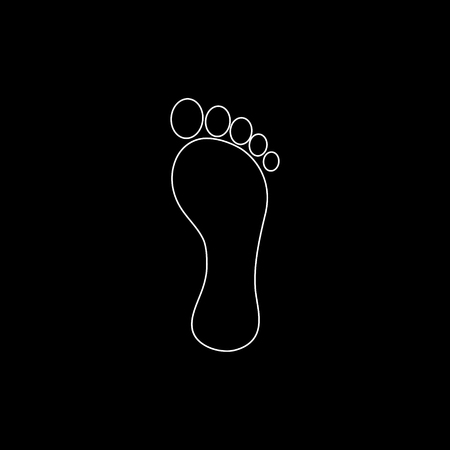 footprint  - white vector iconのイラスト素材