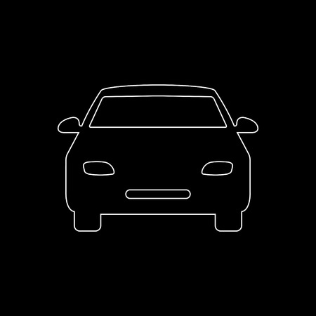 Car  - white vector iconのイラスト素材