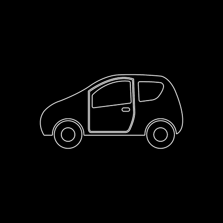 Car  - white vector iconのイラスト素材