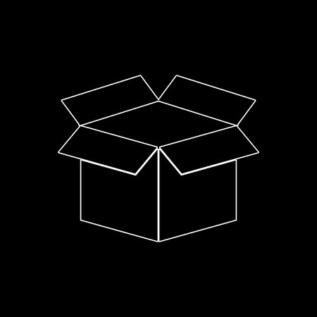 box -  white vector iconのイラスト素材