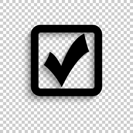 checklist - black vector  icon with shadowのイラスト素材