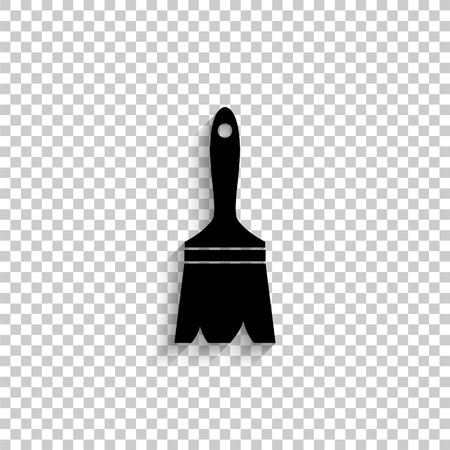 paintbrush - black vector  icon with shadowのイラスト素材