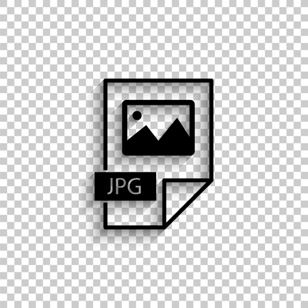 mp3 icon - black vector  icon with shadowのイラスト素材