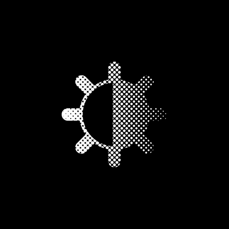 contrasts - white vector icon;  halftone illustrationのイラスト素材