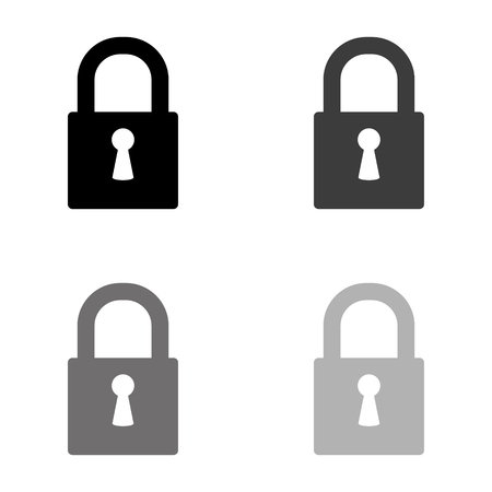&#xA;lock - black vector iconのイラスト素材