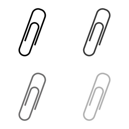 &#xA;paperclip - black vector iconのイラスト素材