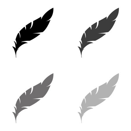 &#xA;Feather - black vector iconのイラスト素材