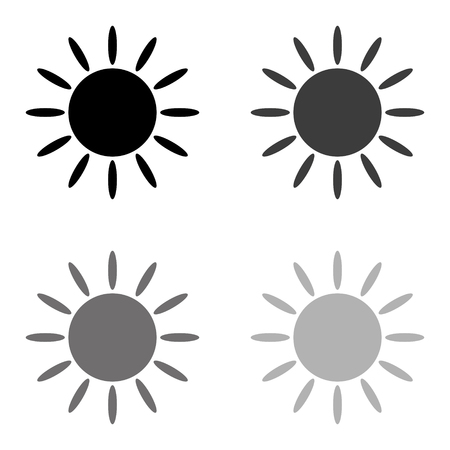 &#xA;Sun - black vector iconのイラスト素材