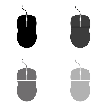 &#xA;computer mouse - black vector iconのイラスト素材