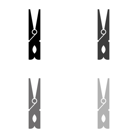 &#xA;black clothes peg - black vector iconのイラスト素材