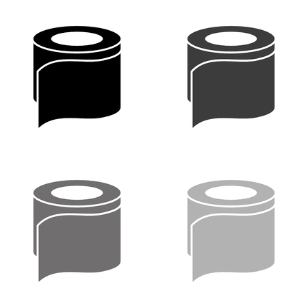 &#xA;toilet paper - black vector iconのイラスト素材